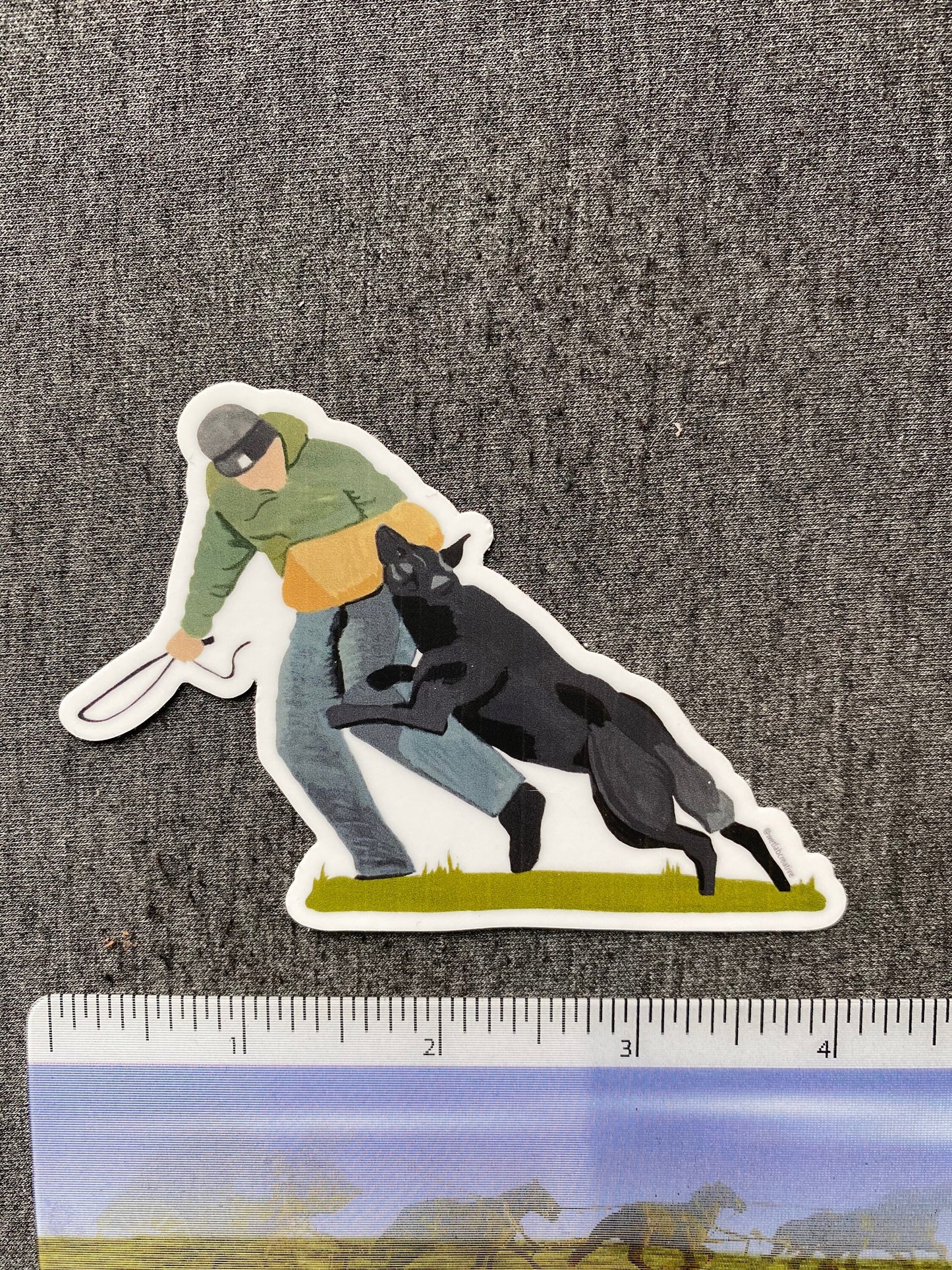 German Shepherd Dog Bite Sport V2 4" Die Cut Vinyl Sticker Decal: Durable Matte-Finish