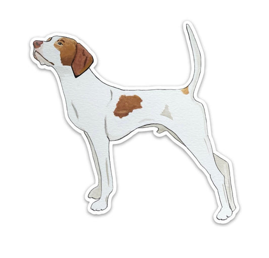 English Pointer Dog Pointing 4" Die Cut Vinyl Sticker Decal: Durable Matte-Finish