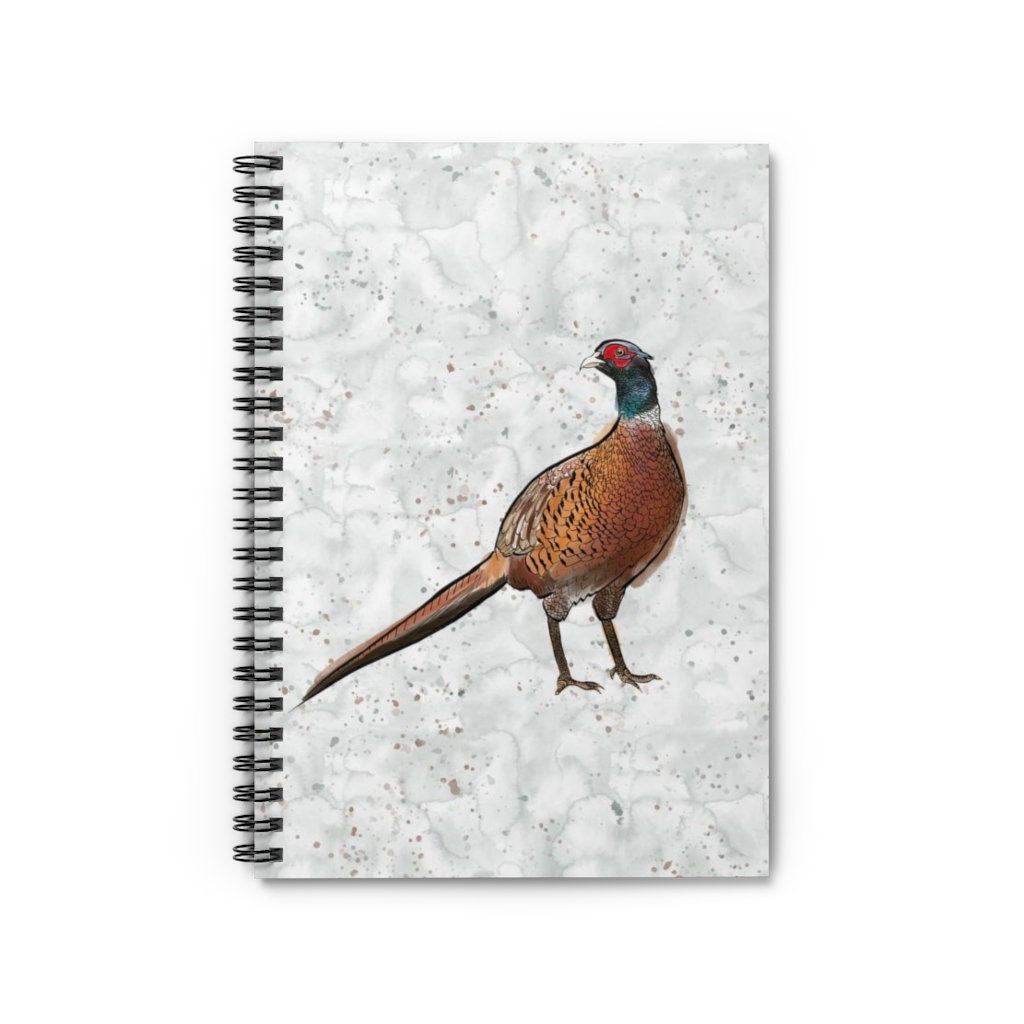 Pheasant Spiral College Ruled Line Notebook | Upland Birds Journal Diary