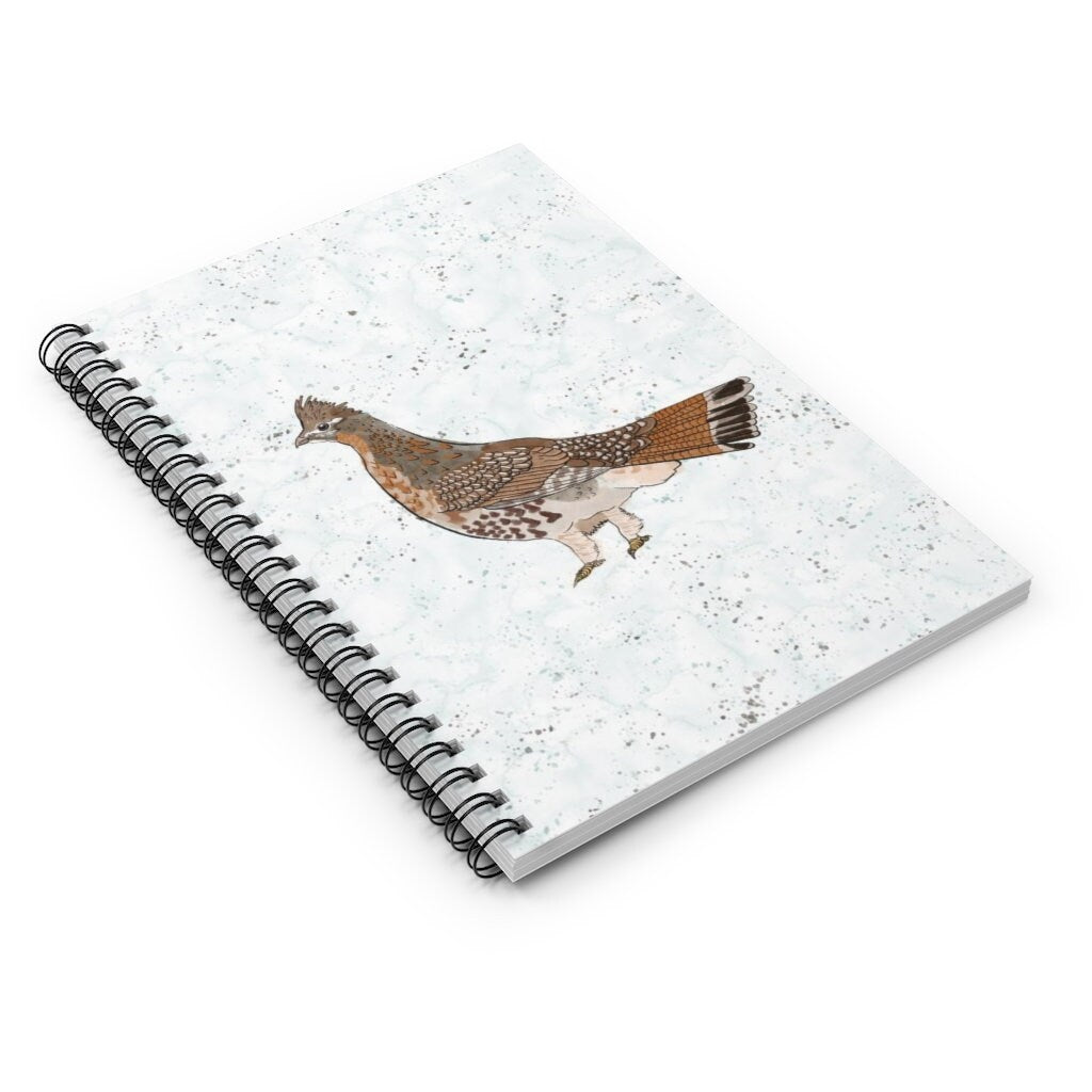 Ruffed Grouse Spiral College Ruled Line Notebook | Upland Birds Journal Diary