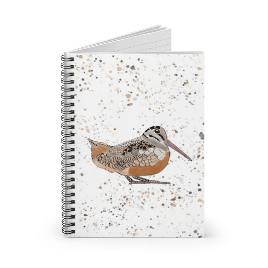 Woodcock Spiral College Ruled Line Notebook | Upland Birds Journal Diary