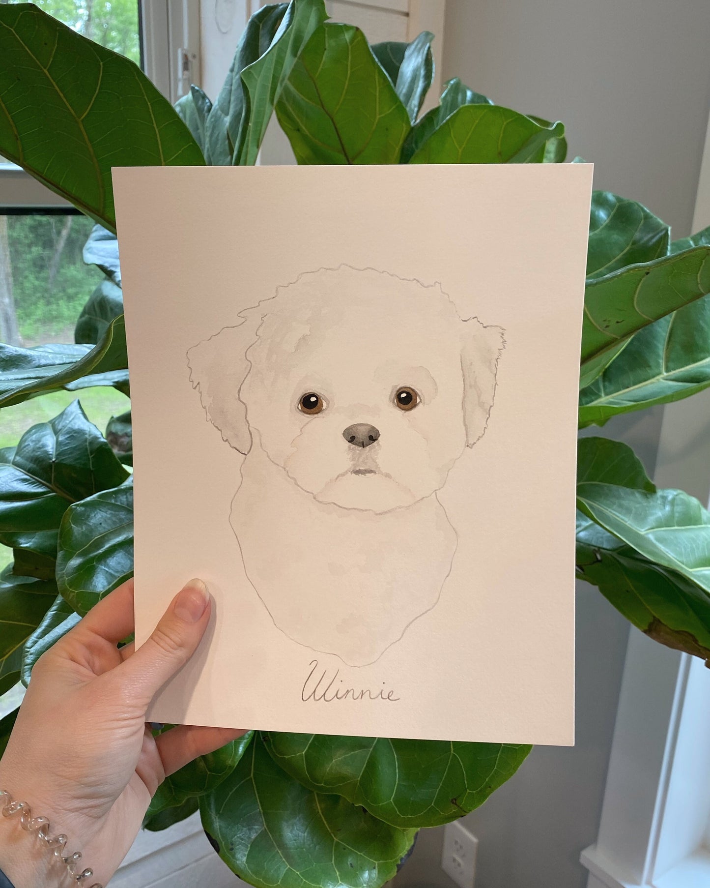 8X10" Paper Single Pet or Multi-Pet Portrait