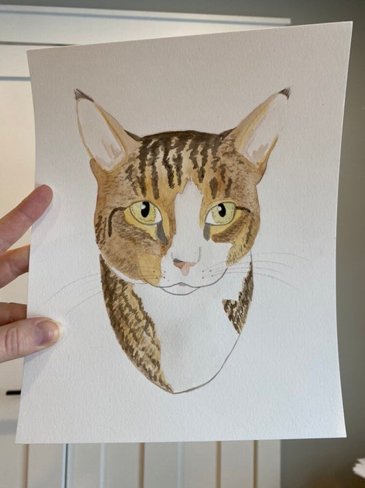 8X10" Paper Single Pet or Multi-Pet Portrait