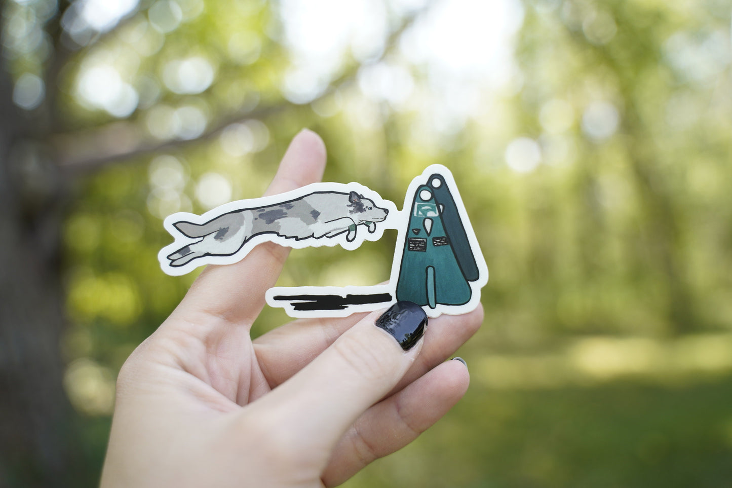 Border Collie Dog Sport Flyball Die Cut Vinyl Sticker Decal: Durable Matte-Finish (4" x 1.92")