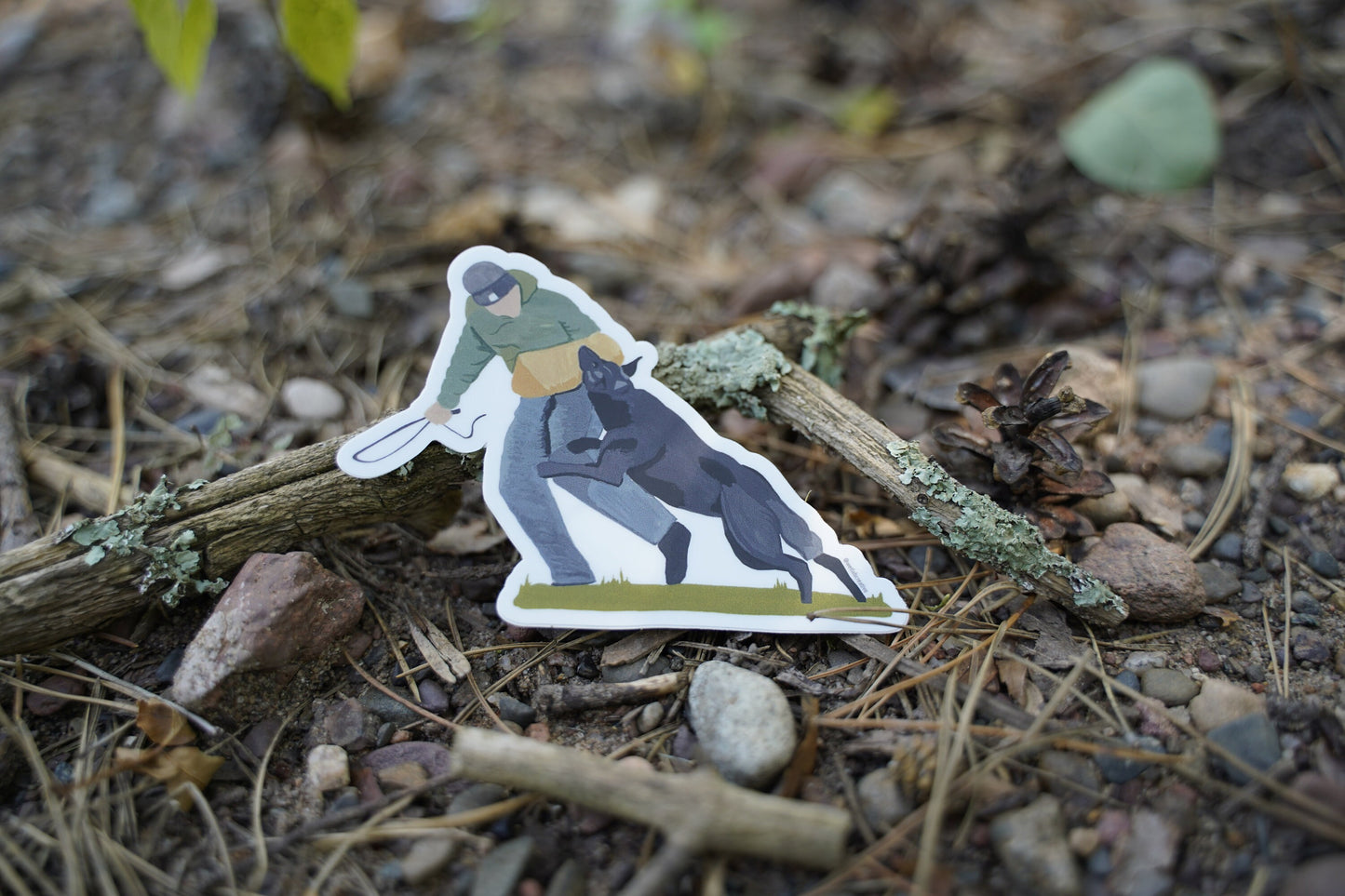 German Shepherd Dog Bite Sport V2 4" Die Cut Vinyl Sticker Decal: Durable Matte-Finish