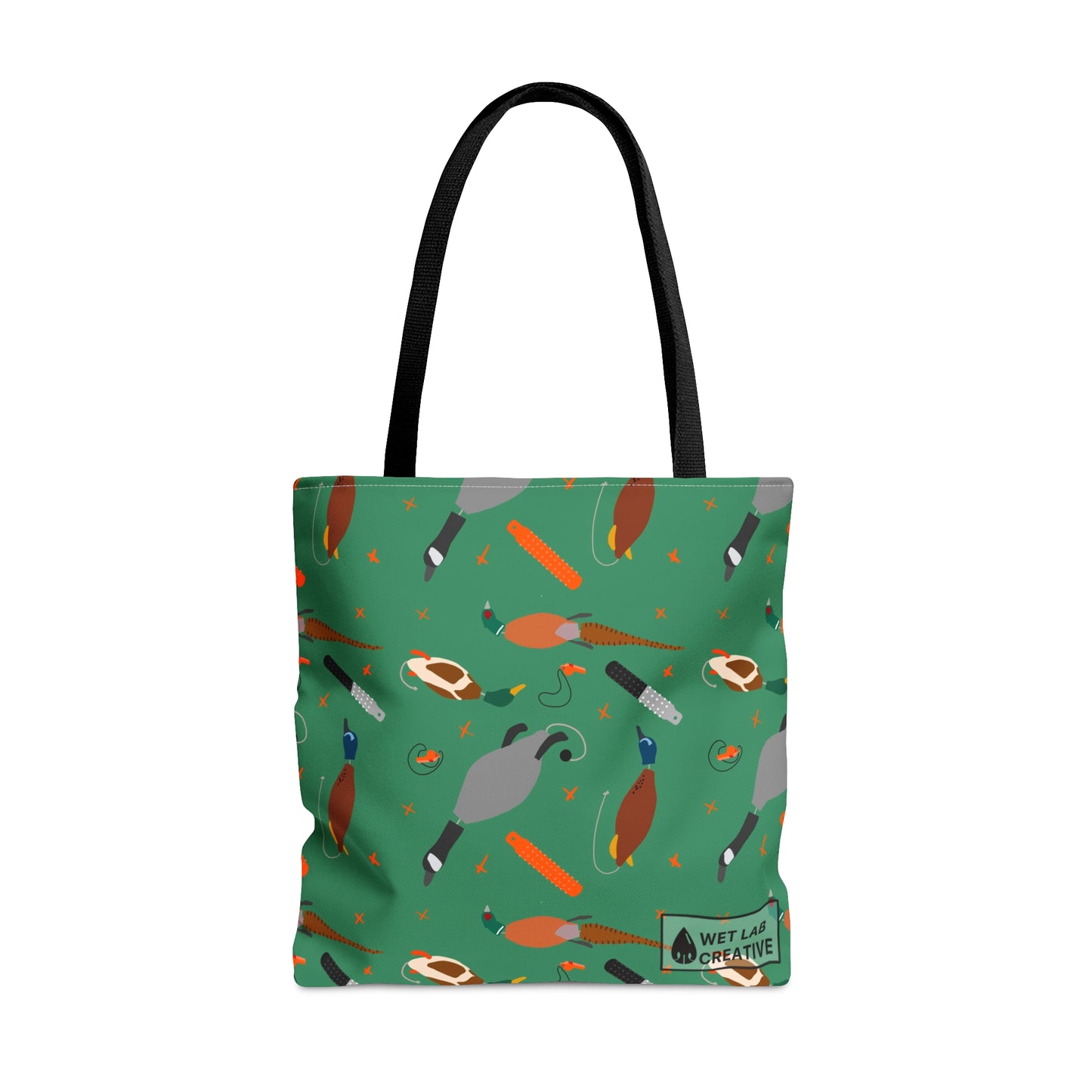 Retriever Training Dog Pattern Tote Bag in Black Lavender or Green