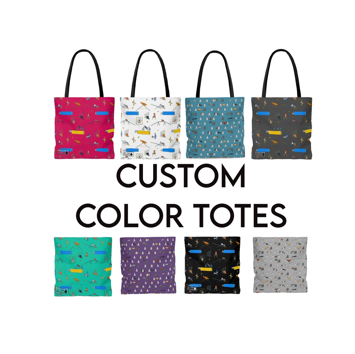 Custom Color Patterned Tote Bag