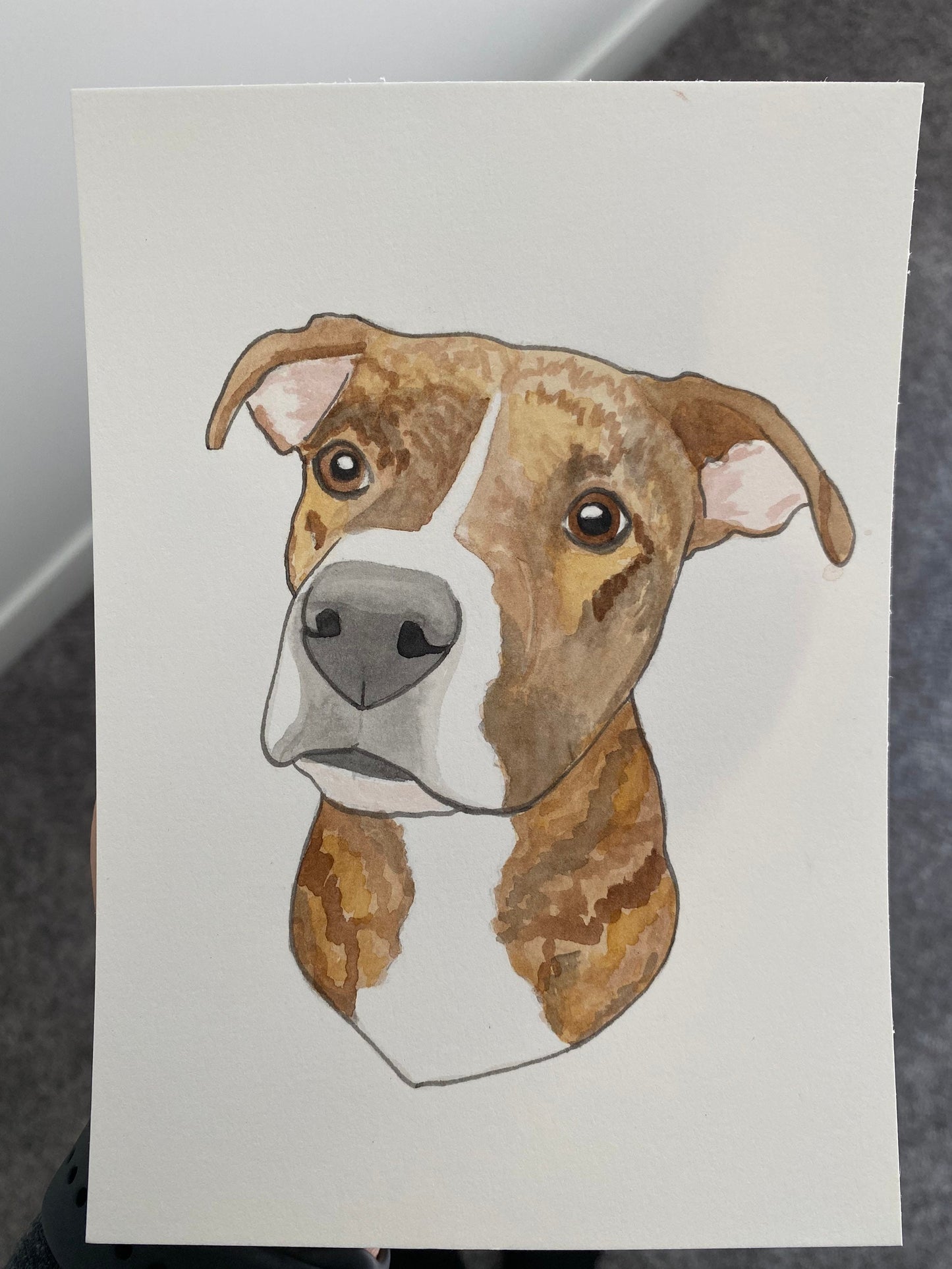 Custom Watercolor Pet Portrait 5x7"