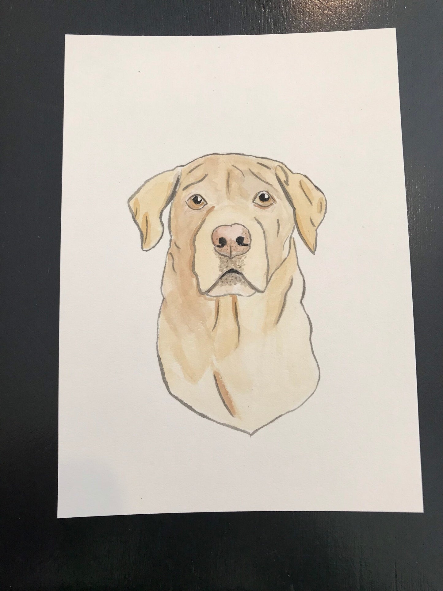 Custom Watercolor Pet Portrait 5x7"