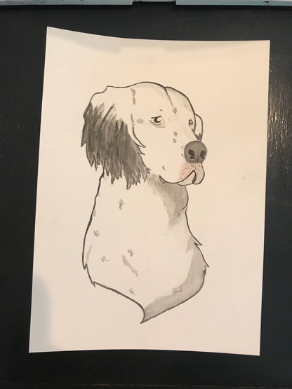 Custom Watercolor Pet Portrait 5x7"