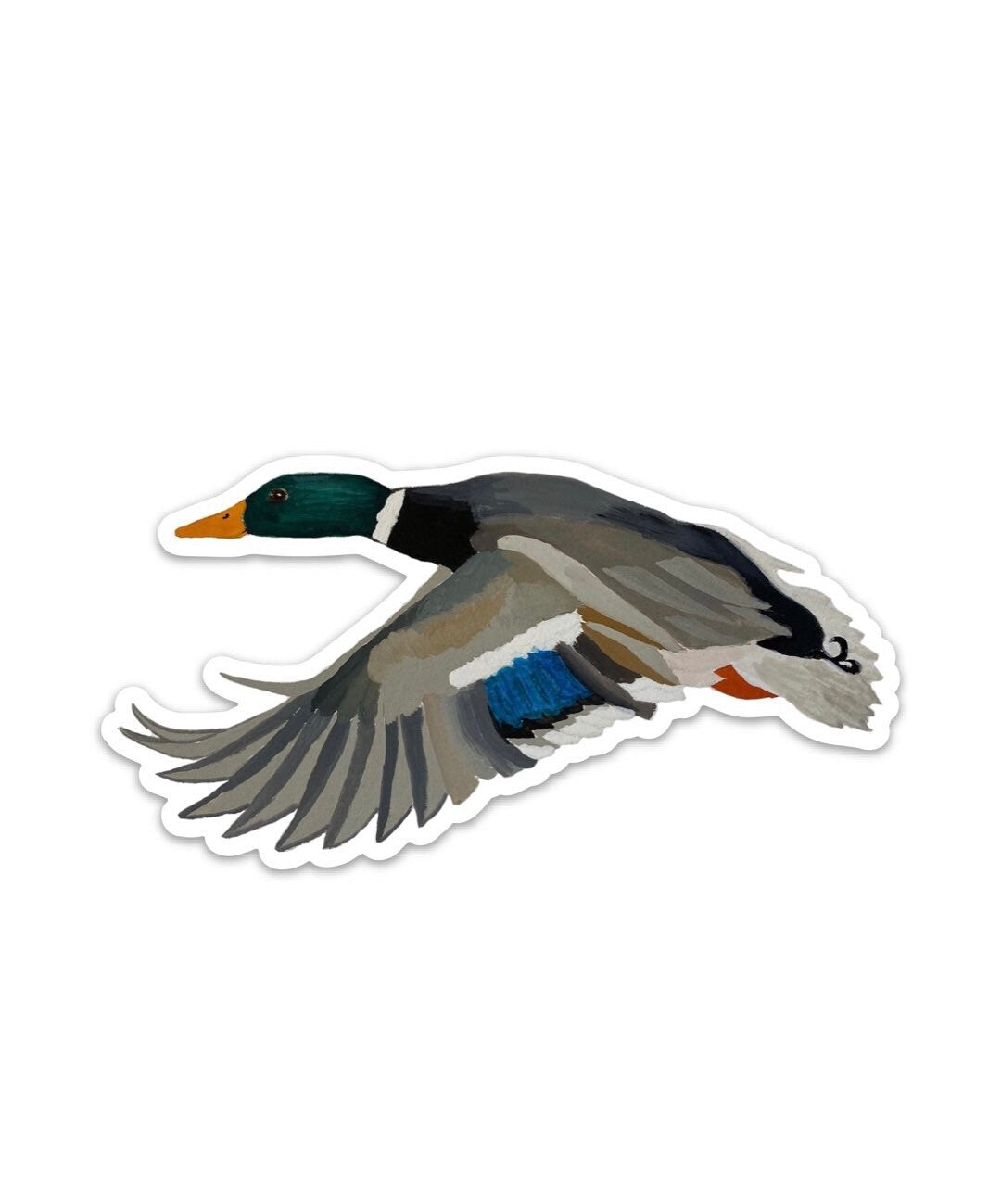 Mallard Drake Duck 5" Die Cut Vinyl Sticker Decal: Durable Matte-Finish