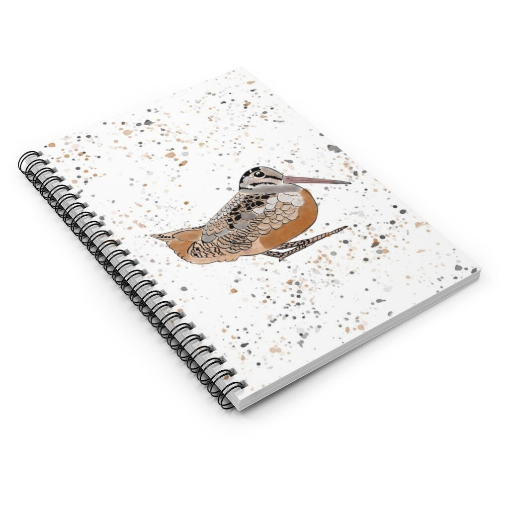 Woodcock Spiral College Ruled Line Notebook | Upland Birds Journal Diary