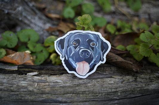 Labrador Dog 3” Die Cut Vinyl Sticker Decal: Durable Matte-Finish